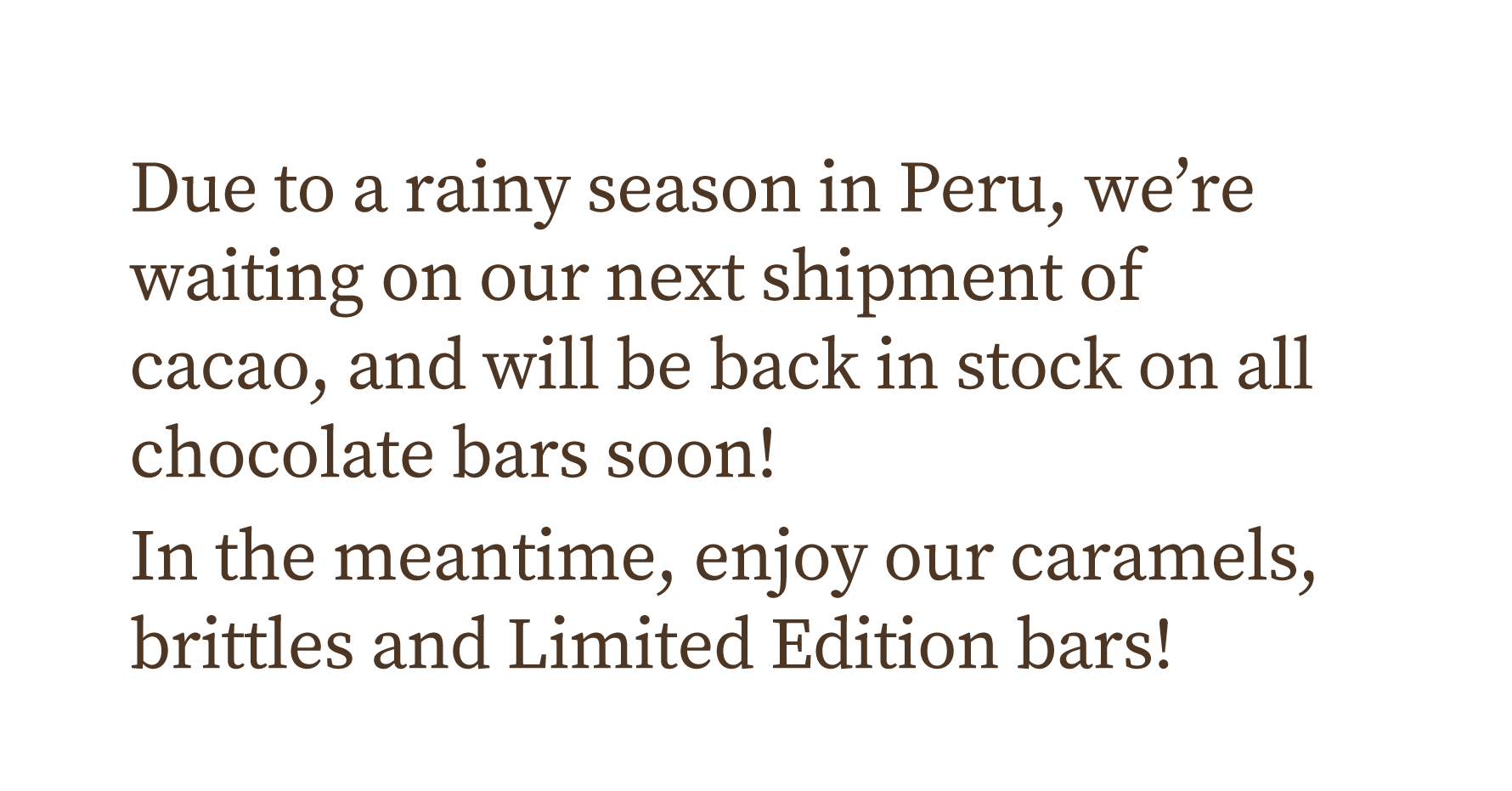 Chocolate & Confections — Olive & Sinclair Chocolate Co